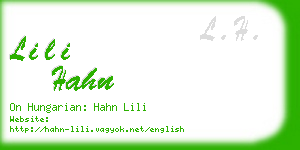 lili hahn business card